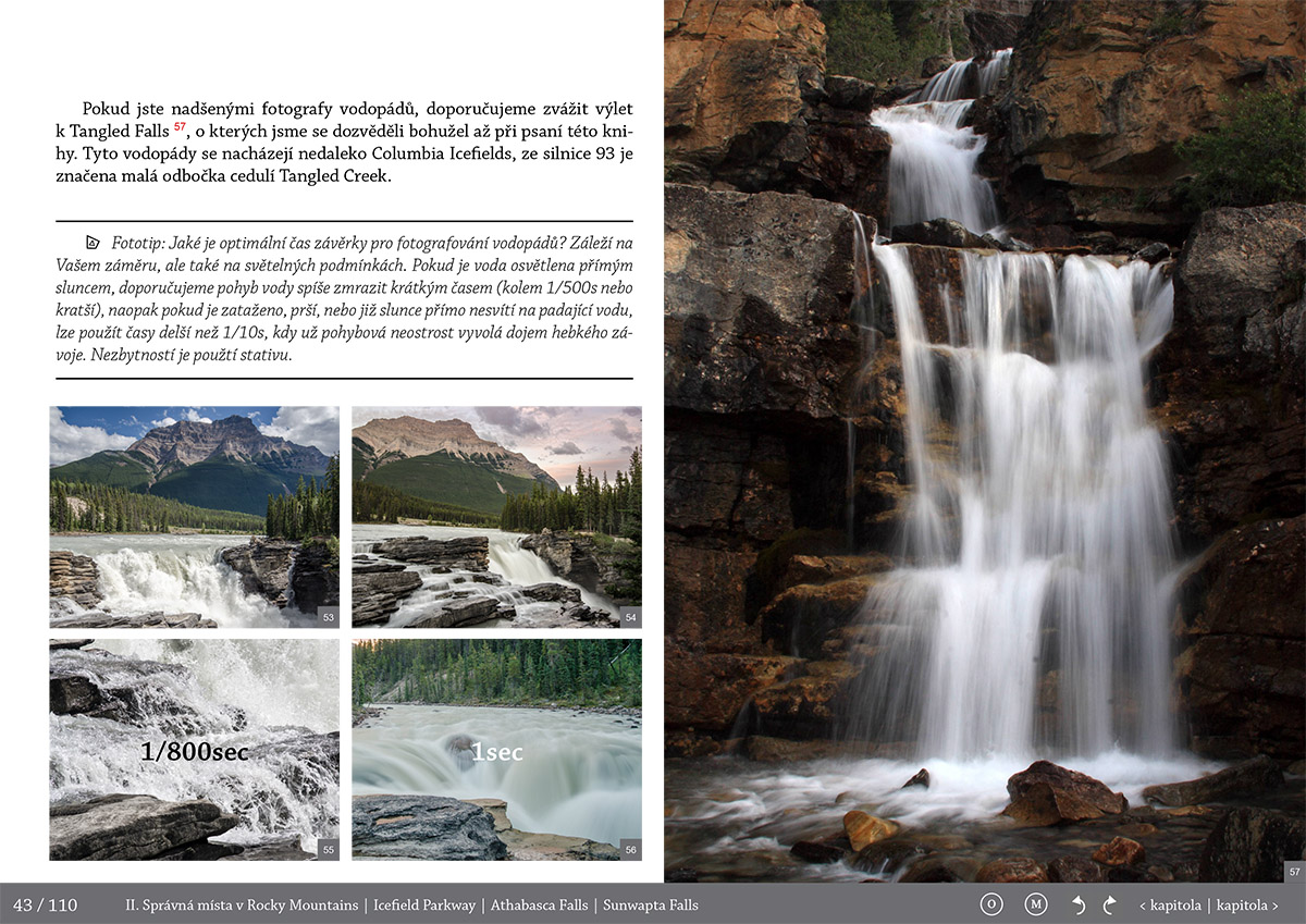 Jak-se-foti-vodopady-Fotopruvodce nejen pro fotografy o Rocky Mountains (Skaliste hory) - Kanada