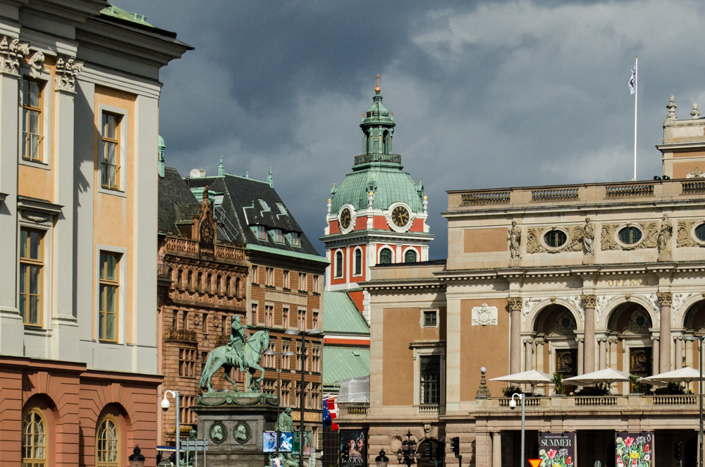 Stockholm: Pohled na náměstí Gustav Adolf Torg