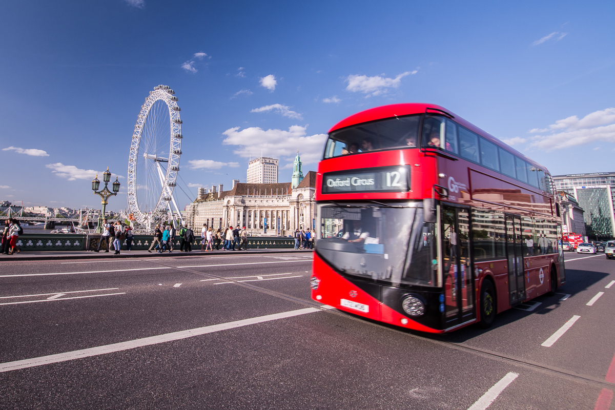 Londýn - double decker a London Eye