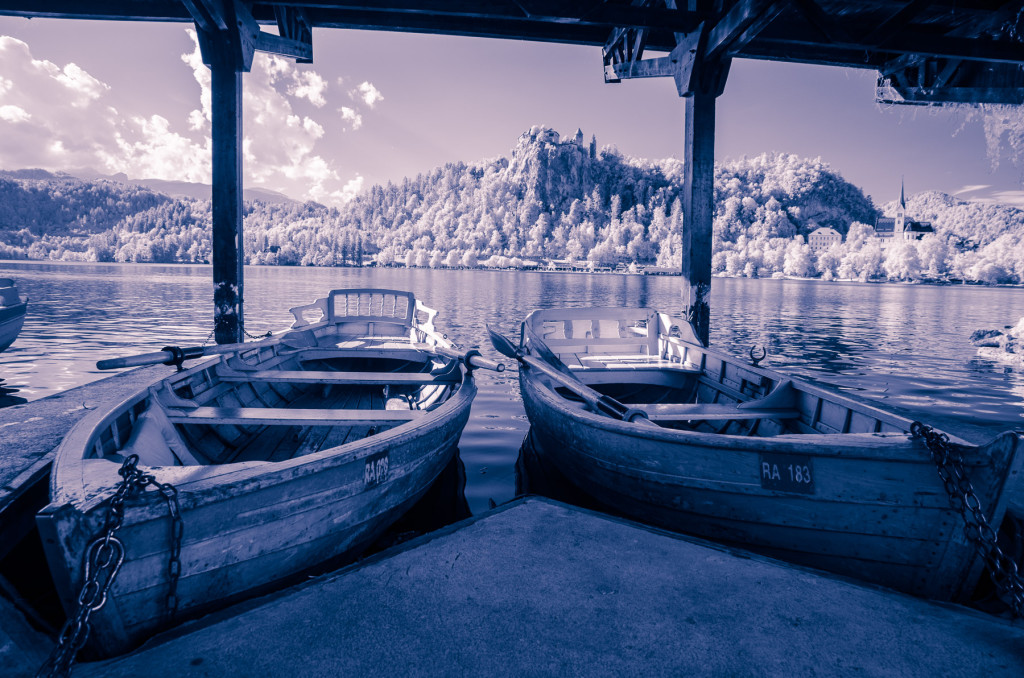 Loďky na Bledském jezeře