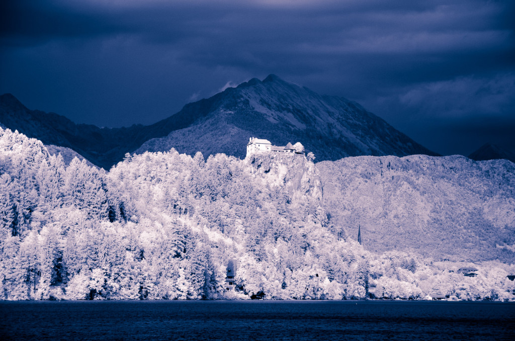 Bled castle in Infrared light